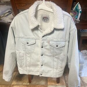 Levi's vintage 80’s  Light ice blue  Sherpa-Lined Jacket